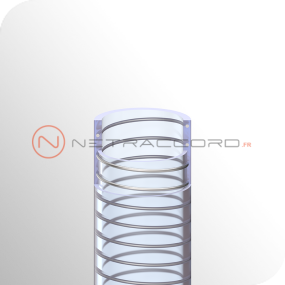 Tuyau PVC transparent alimentaire spirale acier